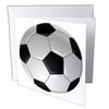 3dRose Soccer Ball, Greeting Cards, 6 x 6 inches, set of 12