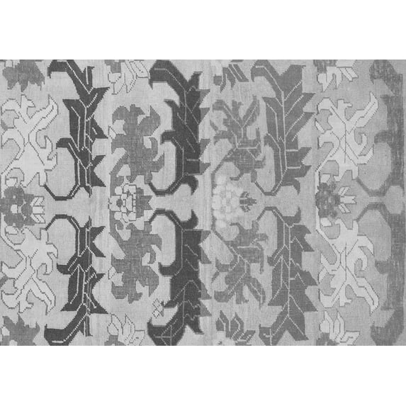 Ahgly Company Indoor Rectangle Abstract Gray Modern Area Rugs, 5' x 7'