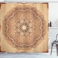 thumbnail image 1 of Ambesonne Brown Mandala Shower Curtain, Vintage Ethnic, 69"Wx75"L, Brown Ginger Beige, 1 of 3
