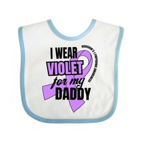 Inktastic I Wear Violet for My Daddy Hodgkins Lymphoma Awareness Boys or Girls Baby Bib