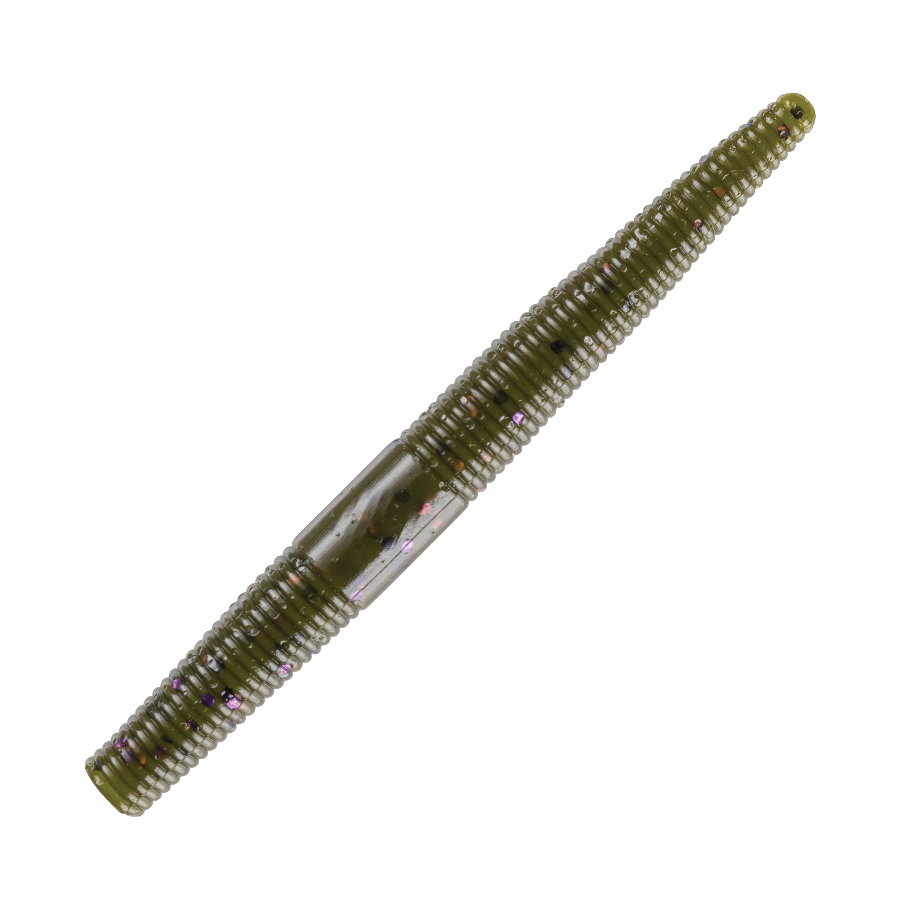 FIN5-46 5 in. KVD Perfect Plastic Finesse Worms - Green Pumpkin