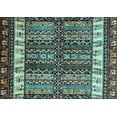 thumbnail image 1 of Ahgly Company Indoor Rectangle Abstract Light Blue Modern Area Rugs, 7' x 9', 1 of 4