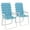 72#Blue,Steel, variant on Outsunny Patio Folding Chair - Gray Bungee Sling Outdoor Chair with Armrests, Portable for Camping, Beach, Pool, Backyard Five