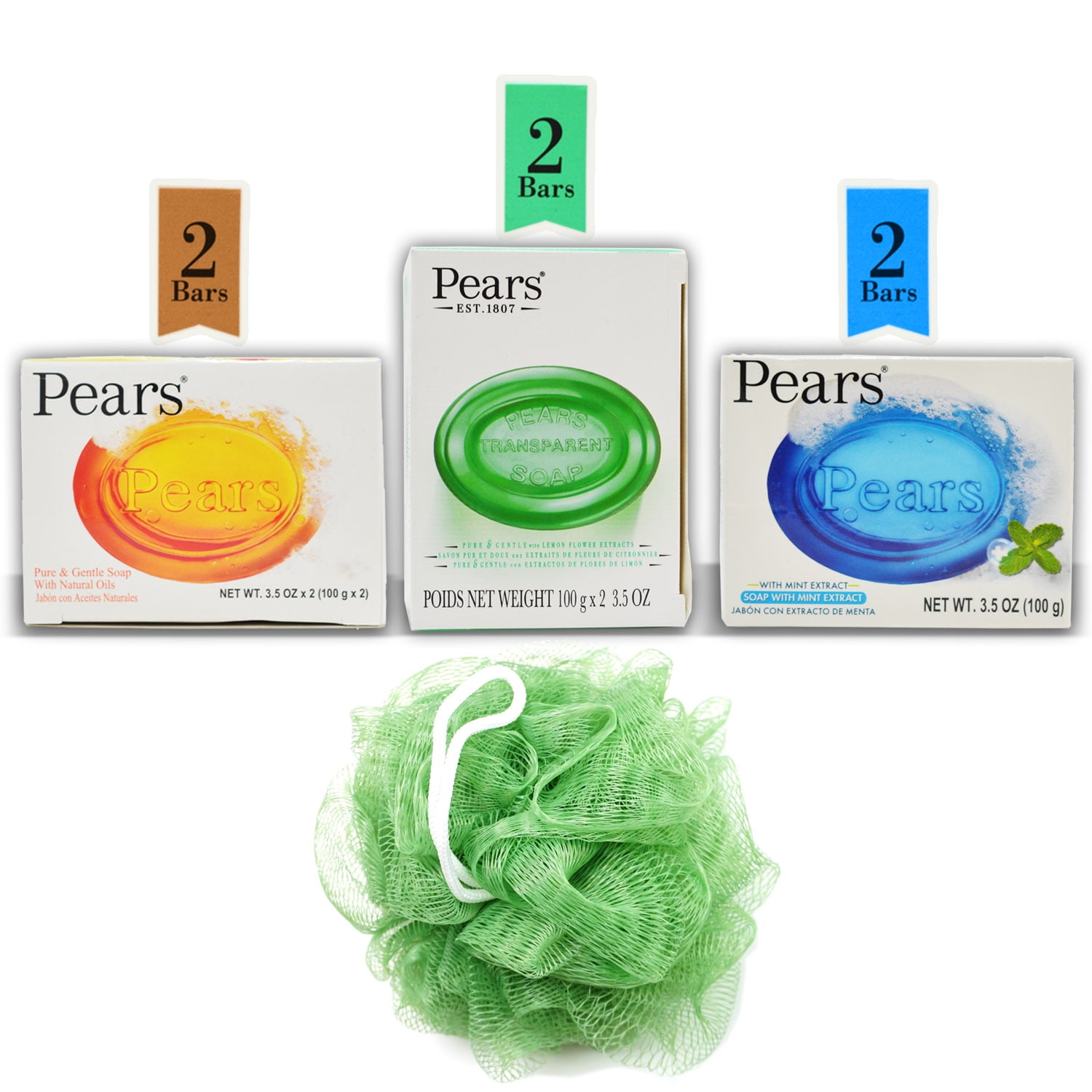 Pears Glycerin Soap Bar Kit 2 Pack Pear Original Natural Oils
