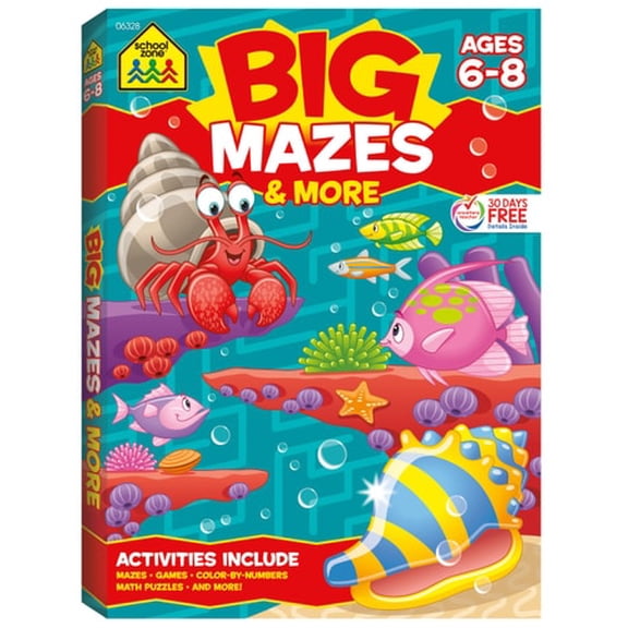 Pre-Owned School Zone Big Mazes & More Workbook (Unknown Binding) 1601592574 9781601592576