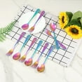 thumbnail image 4 of Jetcloudlive 10 Pieces Kids Silverware Set, Stainless Steel Toddler Utensils, Rainbow Kids Cutlery Set, Kids Forks and Spoons Includes 5 Forks, 5 Spoons, 4 of 8