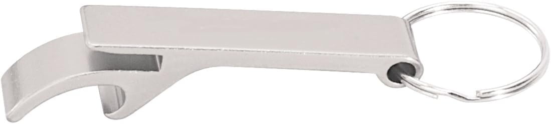 Compact Anodized Aluminum Key Ring, Silver (Set of 12)