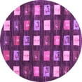 thumbnail image 1 of Ahgly Company Indoor Round Abstract Purple Contemporary Area Rugs, 8' Round, 1 of 4