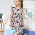 thumbnail image 4 of Fotbe London Symbols1 Vestido de Dormir para Niñas de 3 a 10 Años, Mangas Cortas, Estilo Princesa, Pijama Camisón con Mangas Voladas-Small, 4 of 6