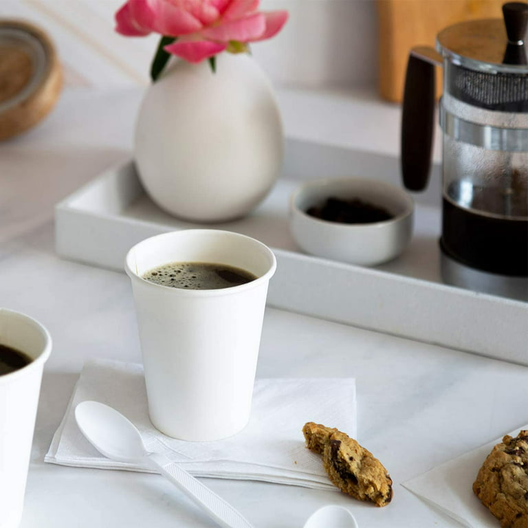 100 Pack Disposable Mini Paper Cups for Espresso, Mouthwash, Tea