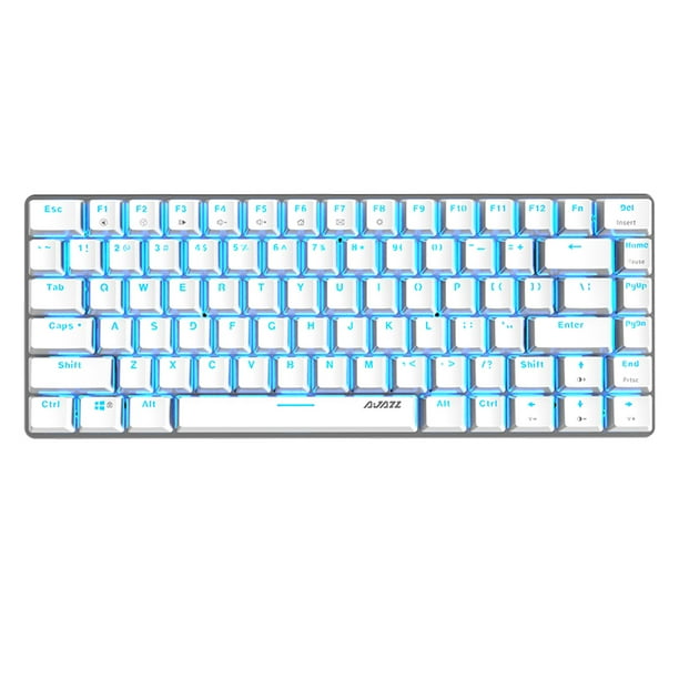 Sidaley Teclado de trabajo mecánico de plástico para computadora AK33 diseñado para Windows 7/8/10 Office 82 Keys Keypad Laptop Supplies Juegos de teclado y mouse para computadora No.07