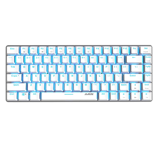 Teclado Teclado de trabajo de plástico para computadora Ajazz AK33 Diseñado para Windows 7/8/10 Office 82 Teclas Teclado Suministros para computadora portátil Tawny White Type 3 Speravity EL005295-07B
