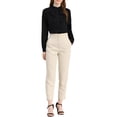 thumbnail image 2 of INSPIRE CHIC Women's Work Office Top Blouse Ruffle Neck Long Sleeve Ribbon Button Down Shirt, 2 of 7