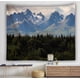 thumbnail image 2 of Tapestry, bosque, nieve y montaña, microtela, 150 x 150 cm, 2 of 2