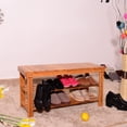 thumbnail image 6 of turdy Shoe Rack Bench,3-Tier Bamboo Shoe Organizer,Storage Shelf Holds Up to 264 Lbs,ideal for Entryway Bathroom Living Corridor, 6 of 8