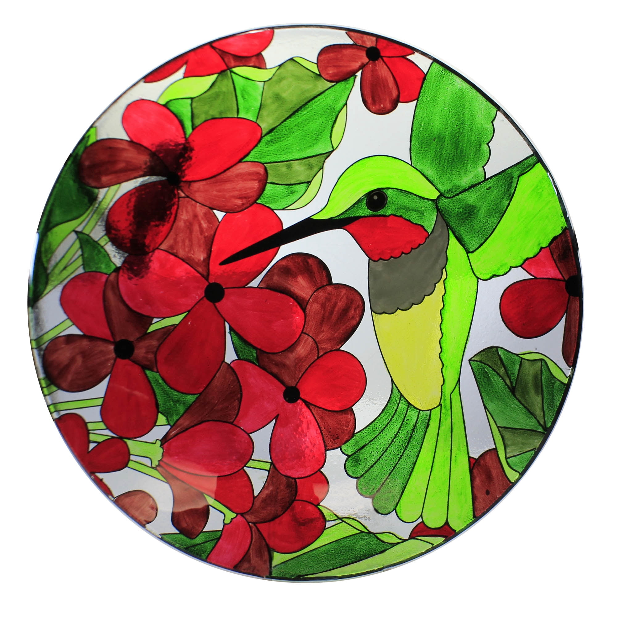 Home & Garden Hummingbird Bird Bath W/Stand Glass Statement Piece 2Gb750