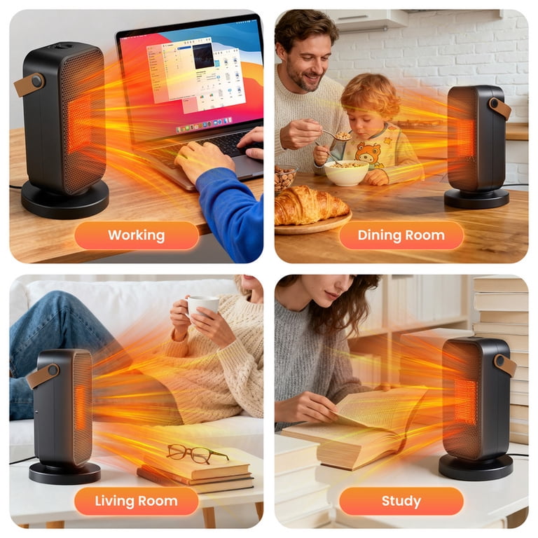 ATUPEN Portable Electric Space Heater, 1200W Ceramic photo 3