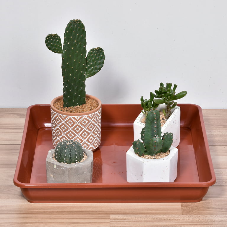 Square Shape Plastic Saucers Plant Drip Trays For Indoor Outdoor