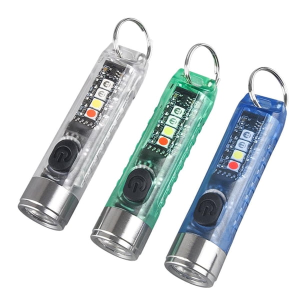 Lámpara Mini linterna ajustable de 10 engranajes con luz de llavero para trabajo de camping (azul) Sywqhk Para estrenar