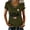 Army Green, variant on CUKOLSXA Women's Athletic Shirts & Tees, America 250th Shirt, Short Sleeve Shirts for Women, Women's Casual Fashion V-Neck Sports Independence Day Print Short Sleeve Sports T-Shirt Top, Army Green, L