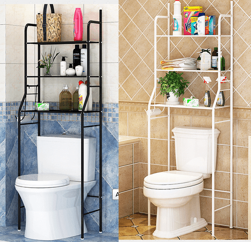 Details about   3-Layer Over The Toilet Shelf Rack Bathroom Space Saver Towel Storage Organizers 