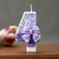 thumbnail image 2 of Nmdmisc Birthday Number Candles Purple Bow Birthday Cake Candles Glitter Sequins Number 1 Candle for Cake Decoration Women Girls Birthday Anniversary Commemorative Party Supplies(Number 4), 2 of 2