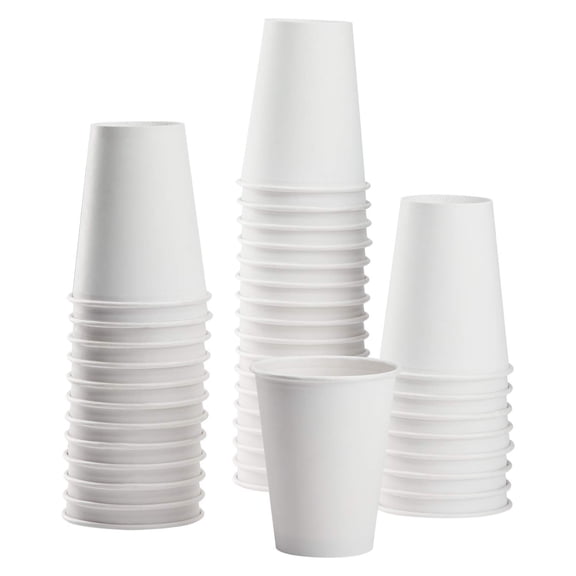 8 oz Paper Coffee Cup [1,000 ct] White Disposable Cup for Hot/Cold Drinks and Beverages 80mm Diameter