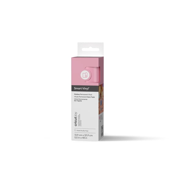 Cricut Joy™ Smart Vinyl™ Matless Permanent Vinyl, 5.5" x 48",Light Pink