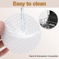 thumbnail image 4 of 8 Pack Silicone Coasters with Holder, 4 Inch Round Coaster for Drink, White, 4 of 6