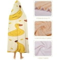 thumbnail image 4 of Yellow Duck And Bananas Wearable Hooded Blanket Fleece Throw Blanket Cloak Wrap for Adults Winter, 4 of 6