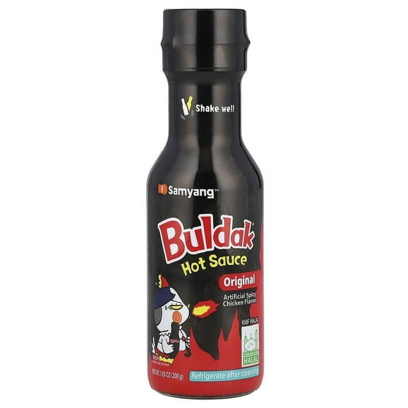 Buldak, Buldak Hot Sauce, Artificial Spicy Chicken, Original, 7.05 oz Pack of 4