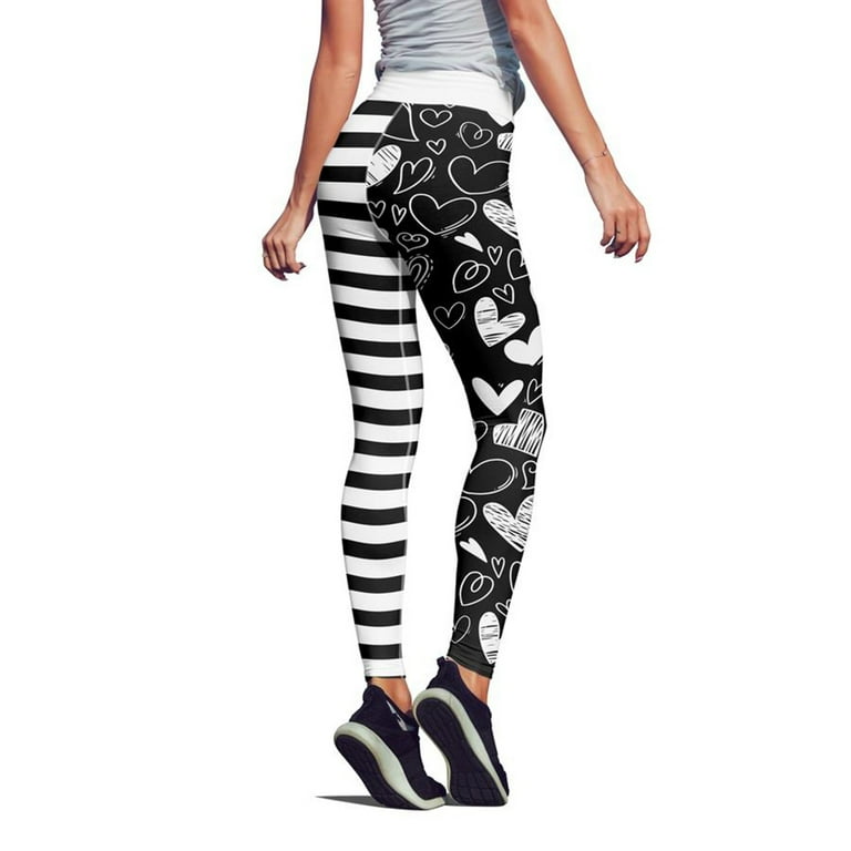 HSMQHJWE Crazy Yoga Mens Pants Women's Valentine's Day Lovesy Stripes Print  Leggings Skinny Pants For Yoga Running Pilates Gym plus Size Yoga Pants for  Women 2x Pockets 