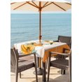 thumbnail image 2 of Outdoor Tablecloth with Umbrella Hole and Zipper, Thanksgiving Fall Square Table Cloth 60x60 Inch Waterproof Tablecloth, Orange White Pumpkin Eucalyptus Leaves Picnic Table Cover for Patio Camping, 2 of 7