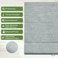 thumbnail image 4 of MiLin Cordless Roman Shades Blackout Roman Window Shades, Fabric Roman Blinds Custom Size Privacy Window Treatments Insulated for Home (Blackout Light Reef Grey, 21" W X 48" H), 4 of 6