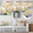 thumbnail image 4 of Designart "Dappled Sunlight Yellow Hydrangea" Floral Metal Art Print, 4 of 5