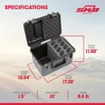 thumbnail image 3 of SKB iSeries Microphone Hard Case, 8-Slot Foam Interior with Cable Storage and Wheels, 3 of 6