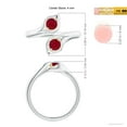 thumbnail image 5 of ANGARA Natural Calla Lily Two Stone Ruby Ring in 14K White & Yellow Gold for Women (Size-4mm) | July Birthstone, Birthday, Anniversary, Jewelry Gift for Women | Natural Ruby Ring, 5 of 10