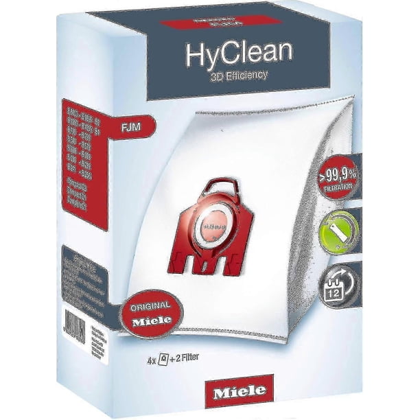 Miele 9917710 Hyclean 3d Efficiency Fjm Vacuum Cleaner Bags, For Vacuum Cleaners With Miele Bag, Box