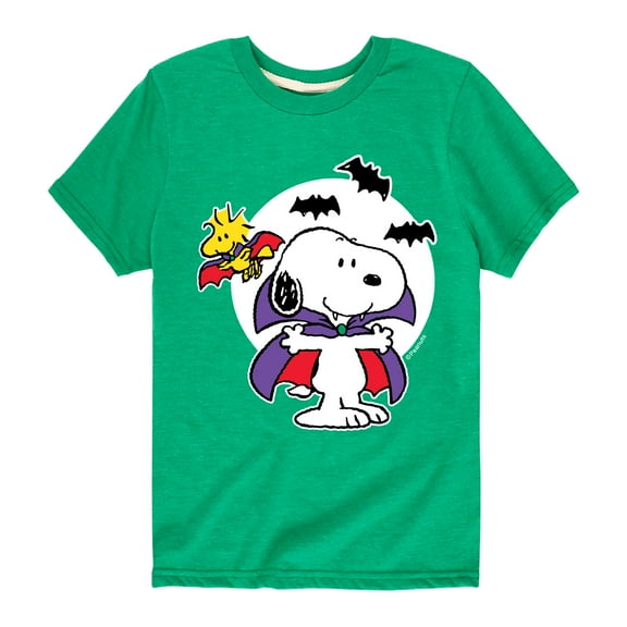 Peanuts - Snoopy Woodstock Vampire - Toddler And Youth Short Sleeve Graphic T-Shirt