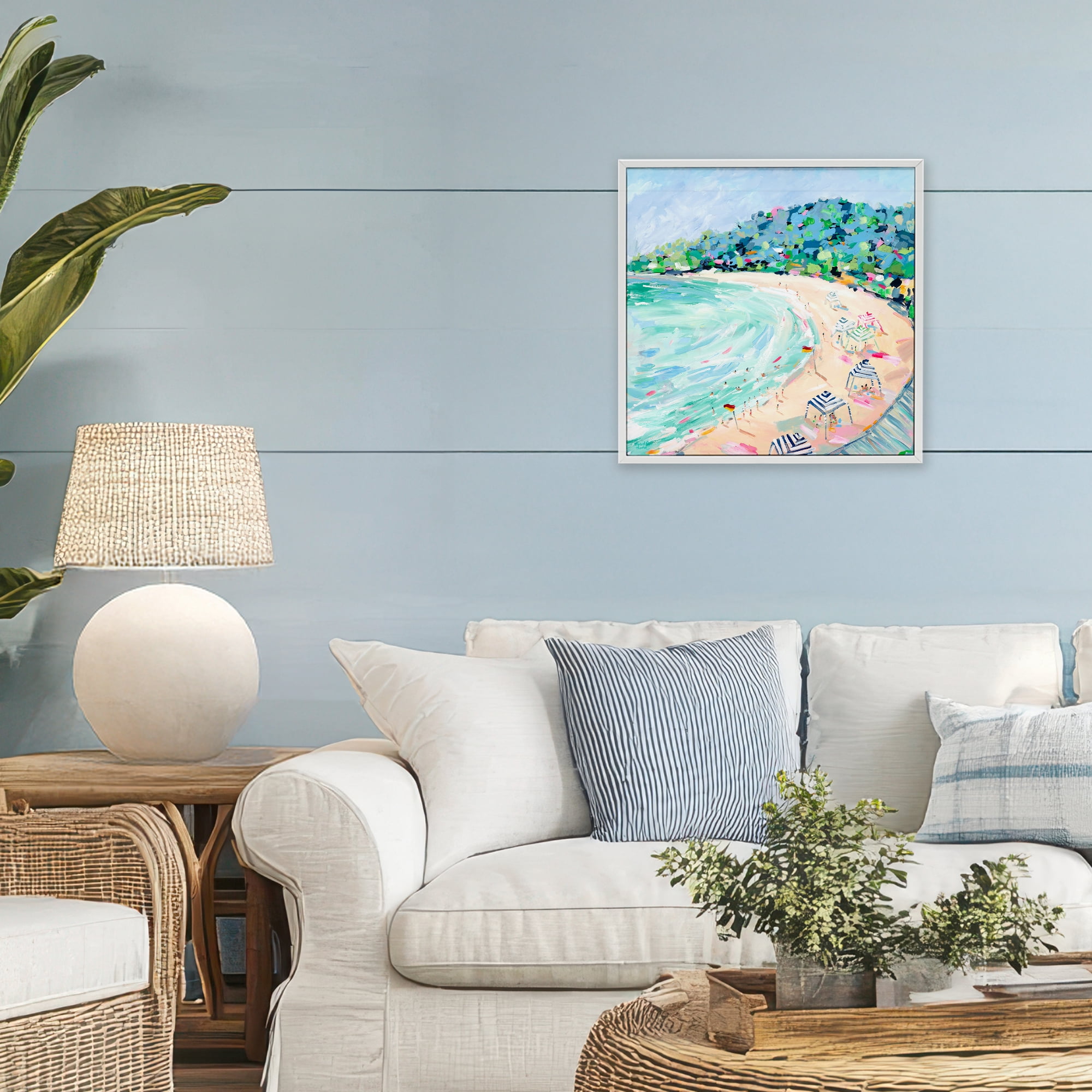 Stupell Industries Good Times Noosa Beach White Framed Giclee Art, design by Meredith Howse