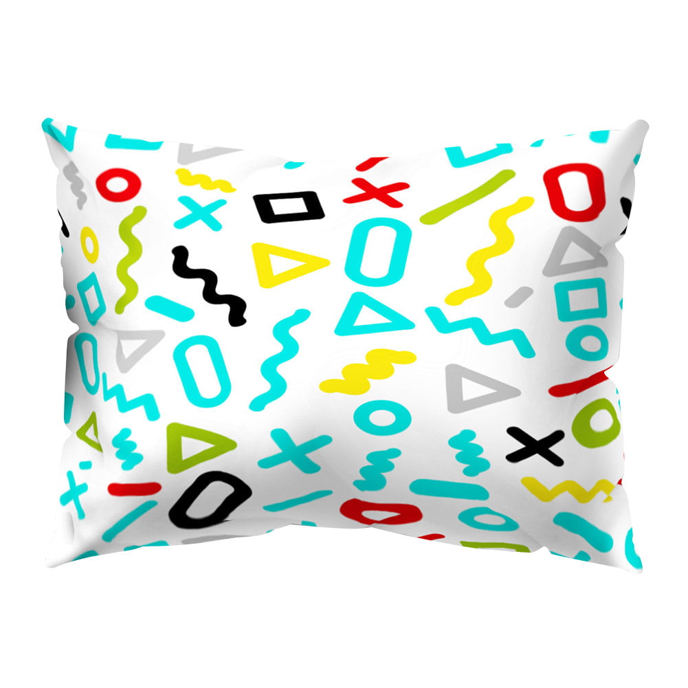 AG_ KF_ Colorful Symbol Small Fish Throw Pillow Case Cushion Cover Bed Home Deco 