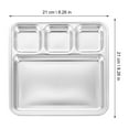 thumbnail image 2 of BESTYASH Divided Plate for Adults Stainless Steel Food Divider Plate for Breakfast 1Pcs, 2 of 6