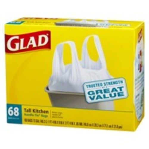 Glad Tall Kitchen White Trash Bags 13 Gallon 68ct BrickSeek