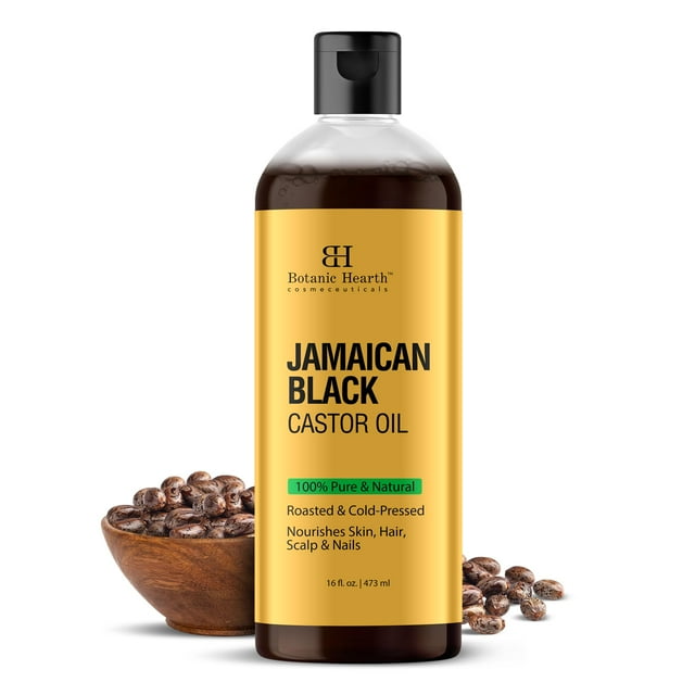 Aceite de ricino negro jamaicano Botanic Hearth 480 ml para el crecimiento del cabello