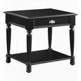 thumbnail image 4 of Classic Black Finish End Table with Drawer & Bottom Shelf - Wooden Traditional Living Room Furniture 1pc Side Table, 4 of 6