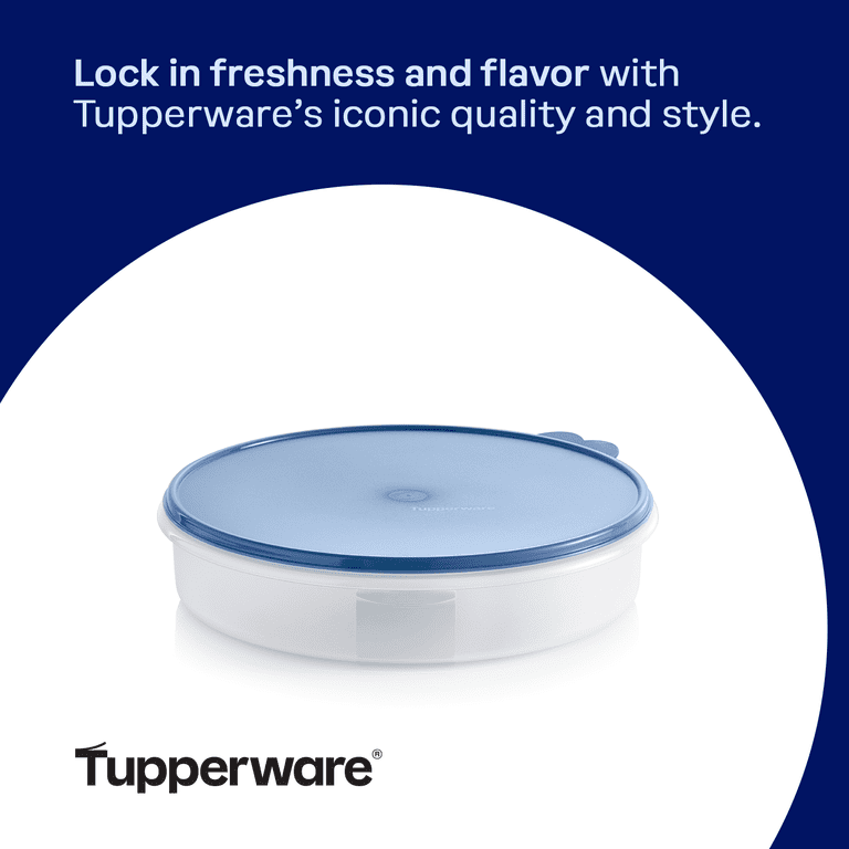 Tupperware Freeze and Go Plastic Round Food Container Set with