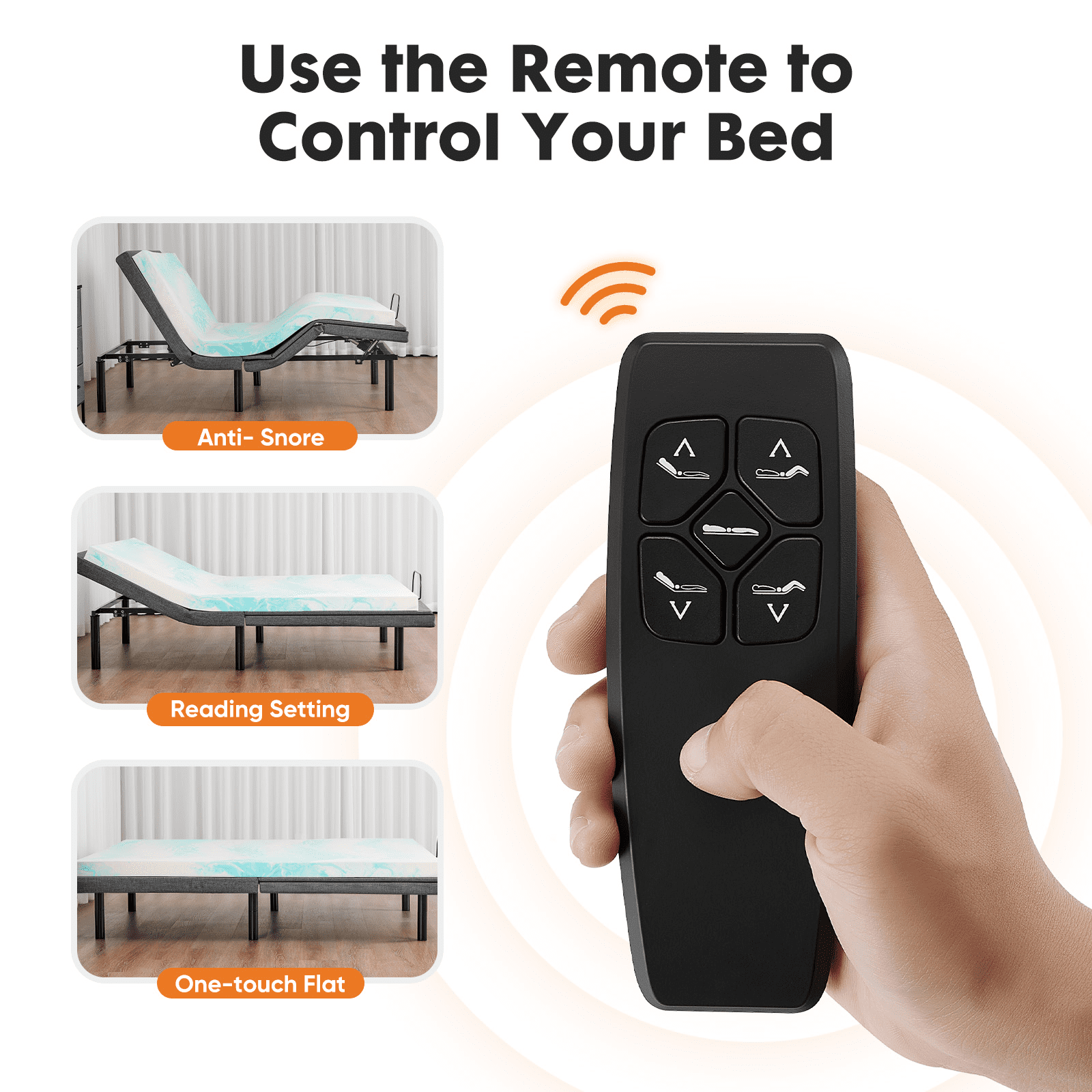 MAYEERTY Electric Bed Full, Bed Frame with Wireless Remote, Head and Foot Incline, Zero Gravity Bed, Anti-Snore, Easy Assembly