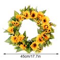 thumbnail image 2 of Guirnalda de girasol artificial Puerta de la oficina en casa Colgante Guirnalda de flores Simulación Decoración floral Methold HA9040-00B, 2 of 6