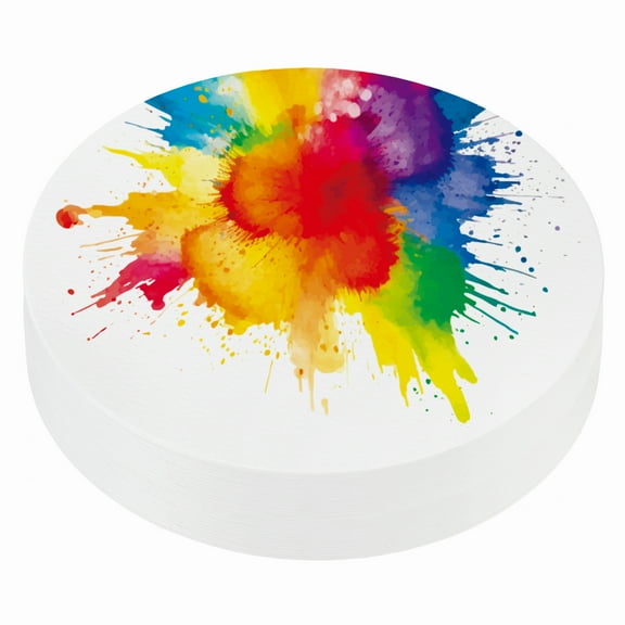 Uxcell 60 Sheets Cotton Watercolor Paper Round 140lb/300 GSM Cold Press Water 5 Inch