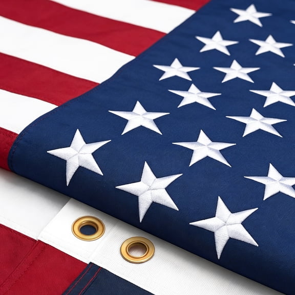 Tarvako American Flag 3x5 Ft for Outside, 210D Heavy Duty Nylon US Flags for High Wind Outdoor, Fade Resistant and Waterproof USA Flag with Embroidered Stars, Sewn Stripes, Brass Grommets